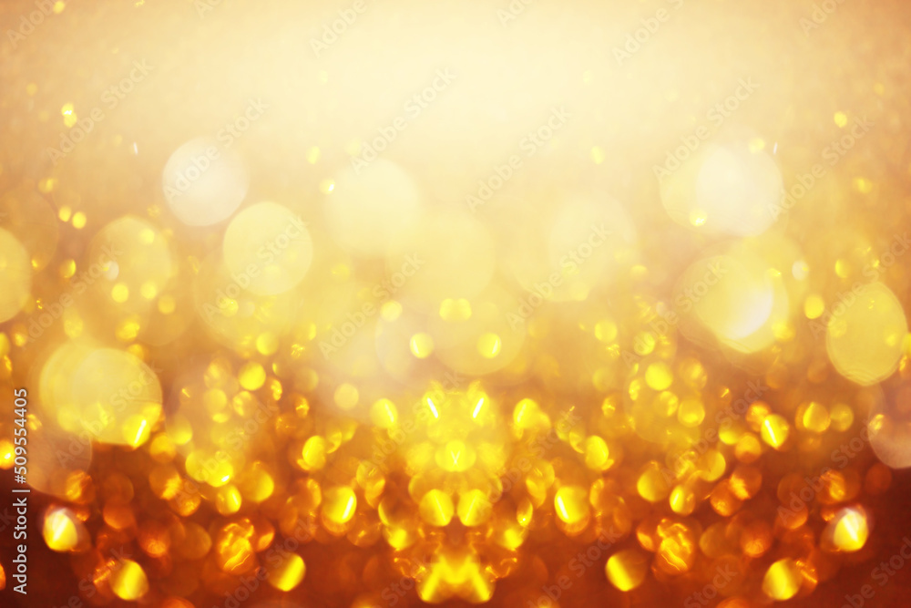Abstract gold and white background with blur copy space for Celebrations, christmas and festivals, new year