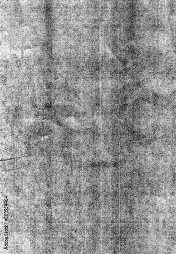 Obraz na plátně scan of black lino ink remain, linocutting paint roller texture on white paper background