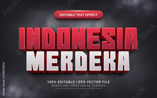 indonesia merdeka text effect background