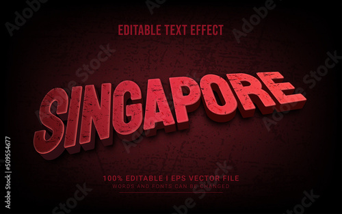 singapore 3d style text effect