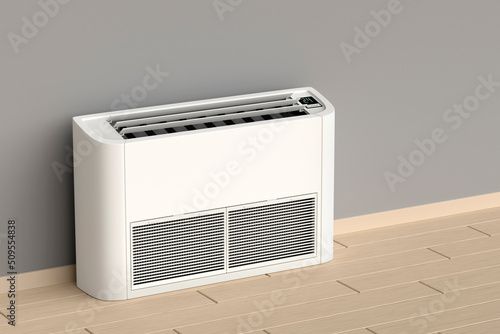 White floor mounted air conditioner in the room photo