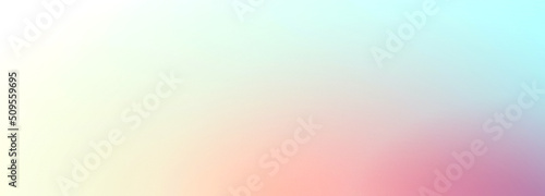 Pastel colours cyan purple pink violet yellow gradient background blank. Horizontal banner or wallpaper tamplate. Copy space, place for text, text area.
