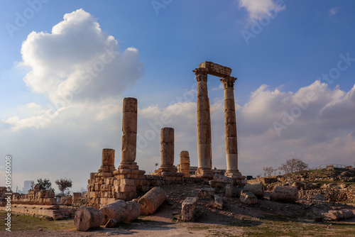 Amman, Jordan - Amman citadel (Temple of Hercules - historical Roman building)