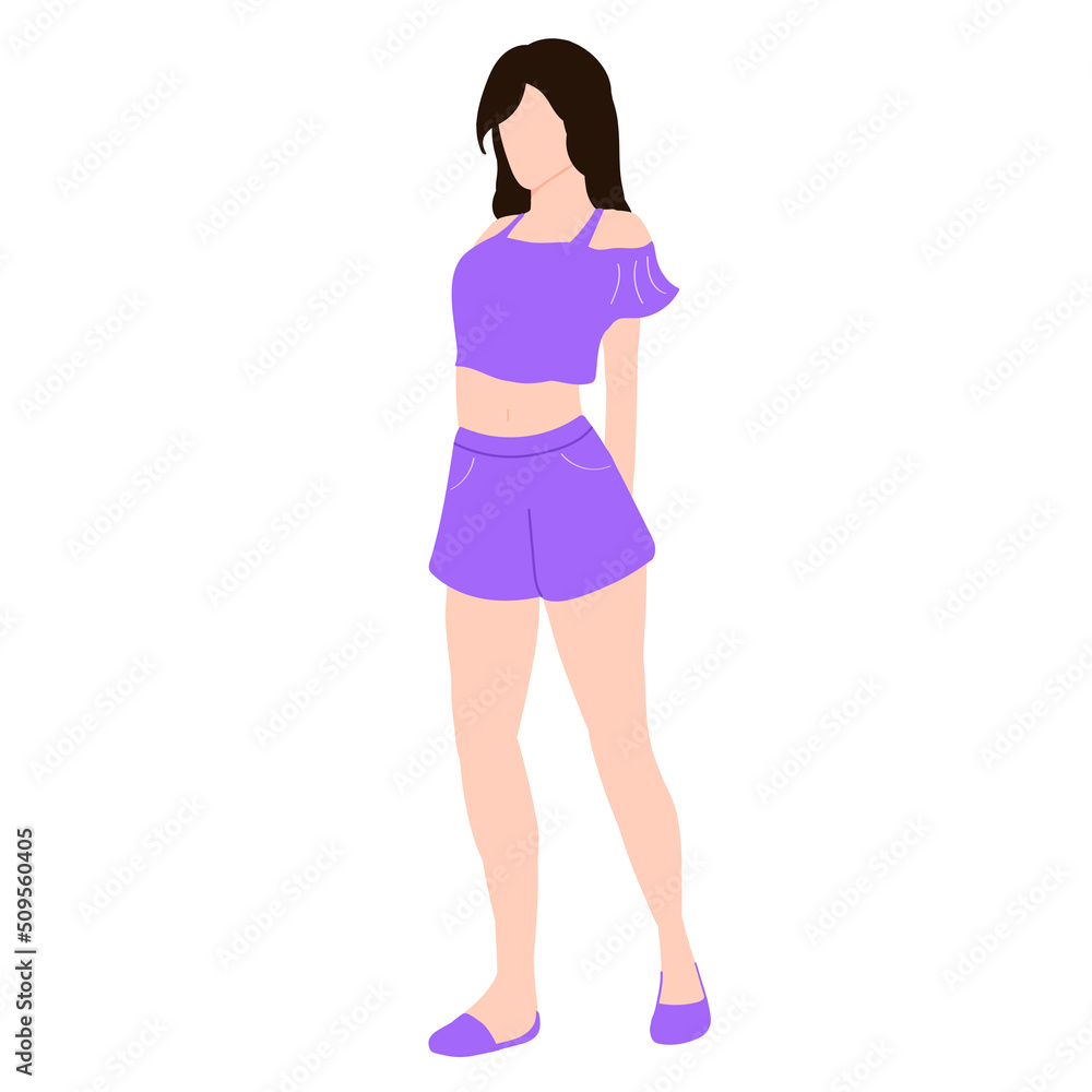 Summer party Women in swimsuits on the beach. Vector illustration of women in a swimsuit and in summer clothes Summer time. Summer vacation Fashionable girls with different hairstyles Summer party Women in swimsuits on the beach. Vector illustration of women in a swimsuit and in summer clothes Summer time. Summer vacation Fashionable girls with different hairstyles
