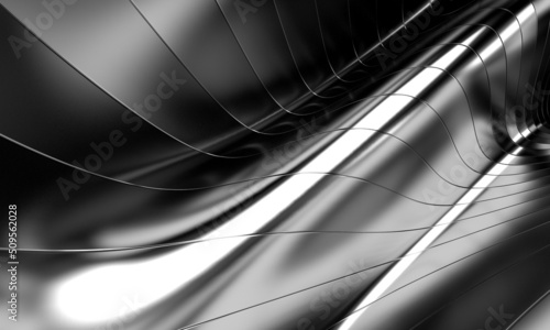 Metallic abstract steel stripe pattern background photo