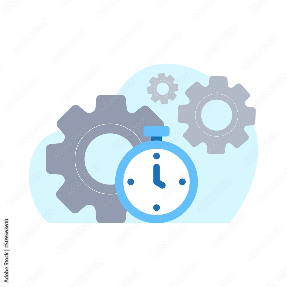 wait a minute, being processed concept illustration flat design vector eps10. modern graphic element for landing page, empty state ui, infographic, icon