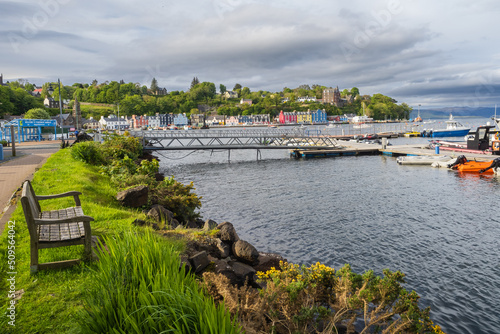 Tobermory Harbour on the Isle of Mull as seen from aros Park