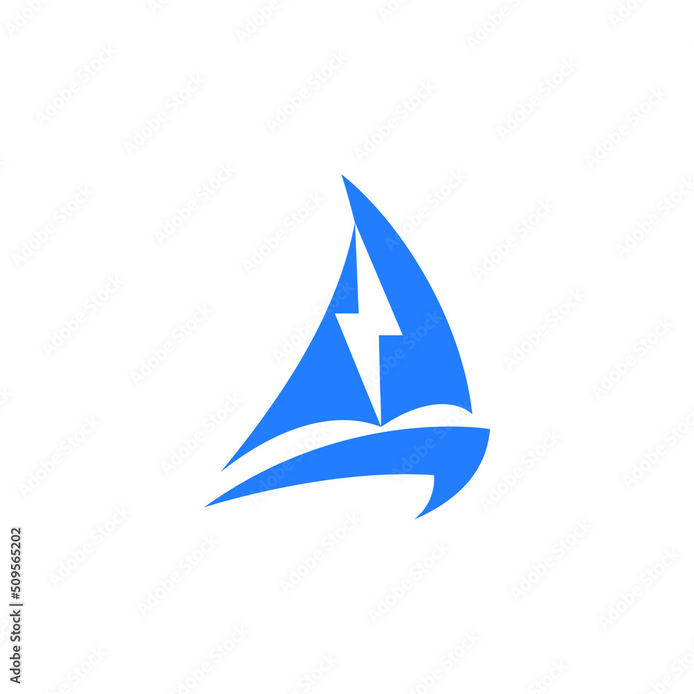 flash sailing ship combination logo icon flash sailing ship combination logo icon