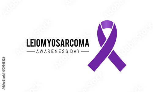 Leiomyosarcoma awareness symbol. Purple vector illustration. Poster Leiomyosarcoma awareness Campaign Template.