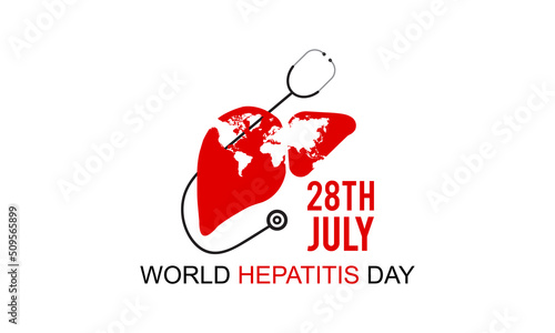 Vector illustration,banner or poster of world hepatitis day. photo