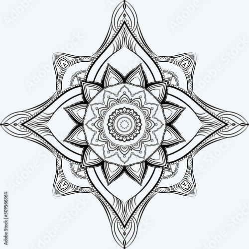 luxury mandala arabesque Vector indian mandala decoration round ornament circular pattern alpona photo