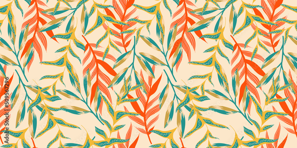 Aesthetic boho jungle seamless pattern for print design. Boho botanical tropic floral background. Modern exotic floral jungle pattern. Geometric texture. Print design Aesthetic boho jungle seamless pattern for print design. Boho botanical tropic floral background. Modern exotic floral jungle pattern. Geometric texture. Print design