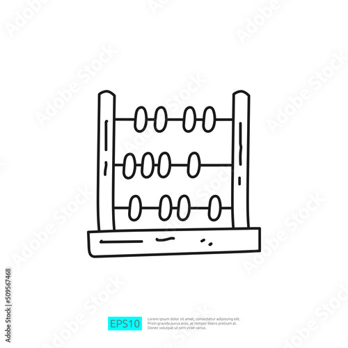 abacus math equipment doodle icon