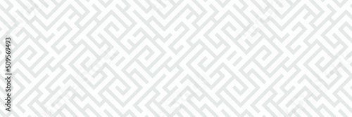 Vector widescreen seamless background. Maze backdrop. Labyrinth illustration.