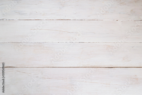 Fototapeta Naklejka Na Ścianę i Meble -  white wood texture background, wooden table top view