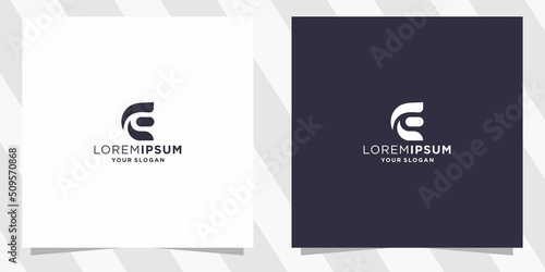 letter e logo with minimal design