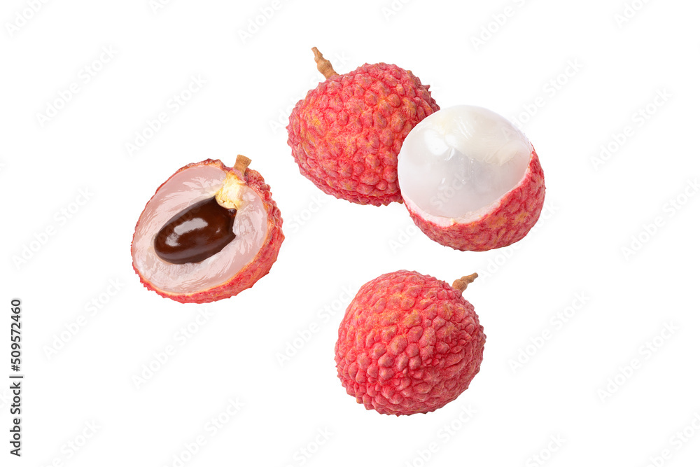 Lychee on white background Lychee on white background
