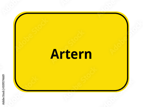 Ortseingangsschild - Artern