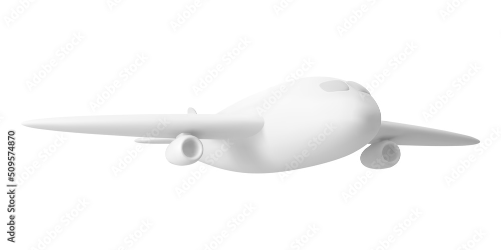 3d realistic airplane isolated on white background. Vector illustration