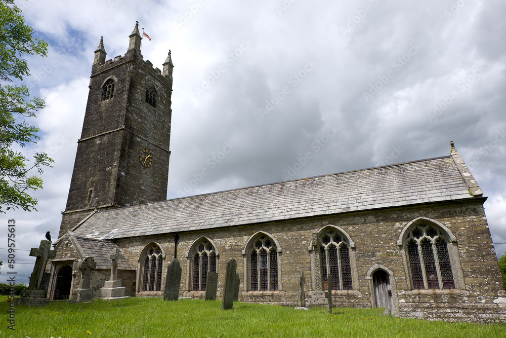 Naklejka premium St Maybn Civil Parish Cornwall England UK