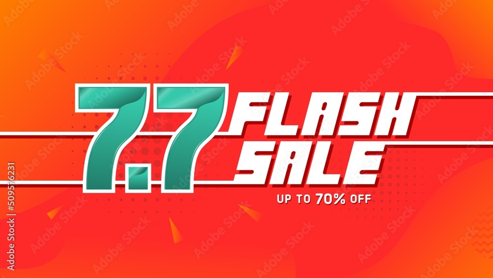 7.7 flash sale discount banner promotion background 7.7 flash sale discount banner promotion background