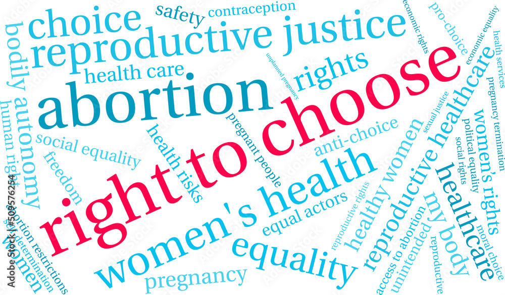 Right To Choose Word Cloud on a white background. Right To Choose Word Cloud on a white background.