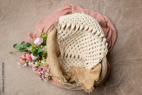 digital backdrop or background for newborn baby photography, newborn photo setup and decorations. High quality photo