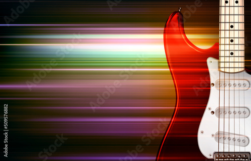abstract dark blur music background with electric guitar © lembit