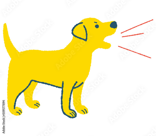 吠える犬のイラスト photo