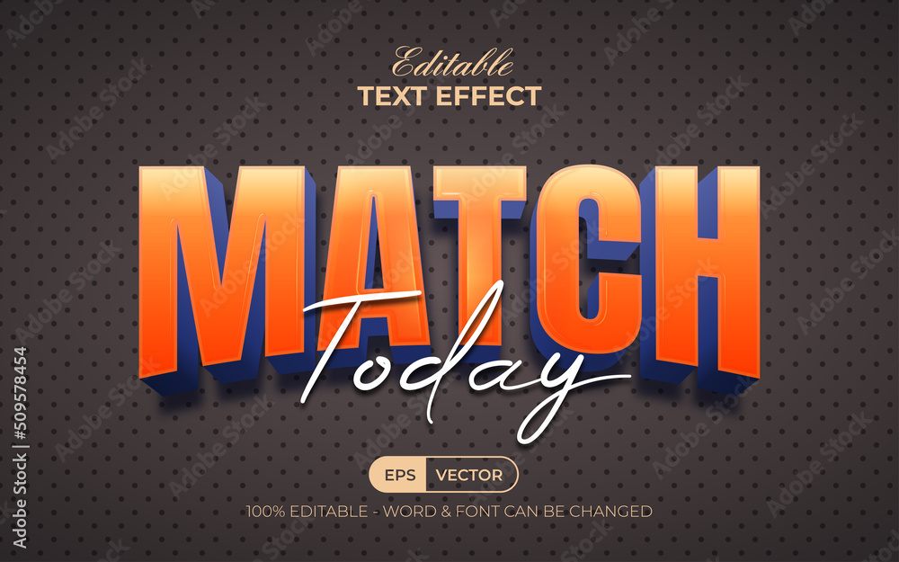 3D text effect sport style. Editable text effect.