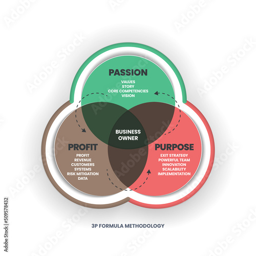 The 3P sustainability vector diagram has 3 elements: people, planet, and profit. The intersection of them has bearable, viable, and equitable dimensions for the sustainable development goals or SDGs 