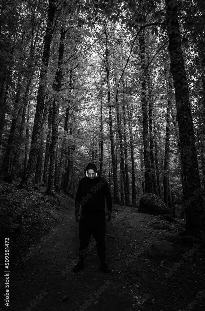 Self-portrait, playing with light, Castañar del Tiemblo, Avila, Spain Self-portrait, playing with light, Castañar del Tiemblo, Avila, Spain