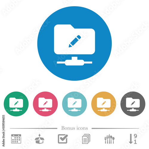 FTP rename flat round icons