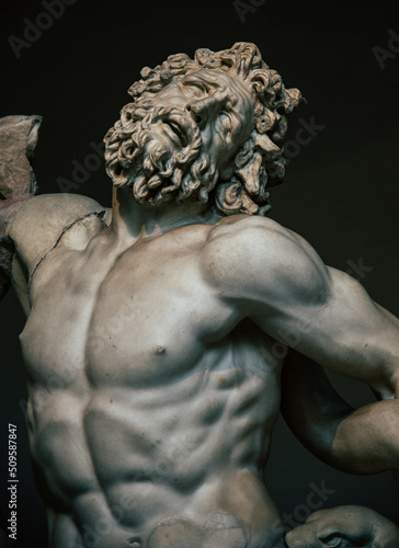 Laocoon, marble statue, priest of Apollo, serpent, Vatican Museums, Vatican City, Rome, Italy
