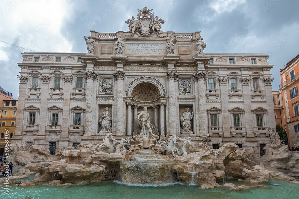 The Trevi Fountain is the largest and most famous fountain in Rome, considered by many to be the most beautiful fountain in the world.