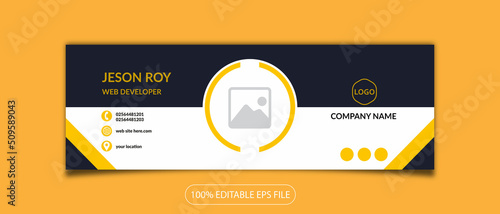 Professional personal email signature web banner design template 