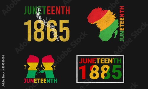 Juneteenth Black American 1865 T-shirt Design photo