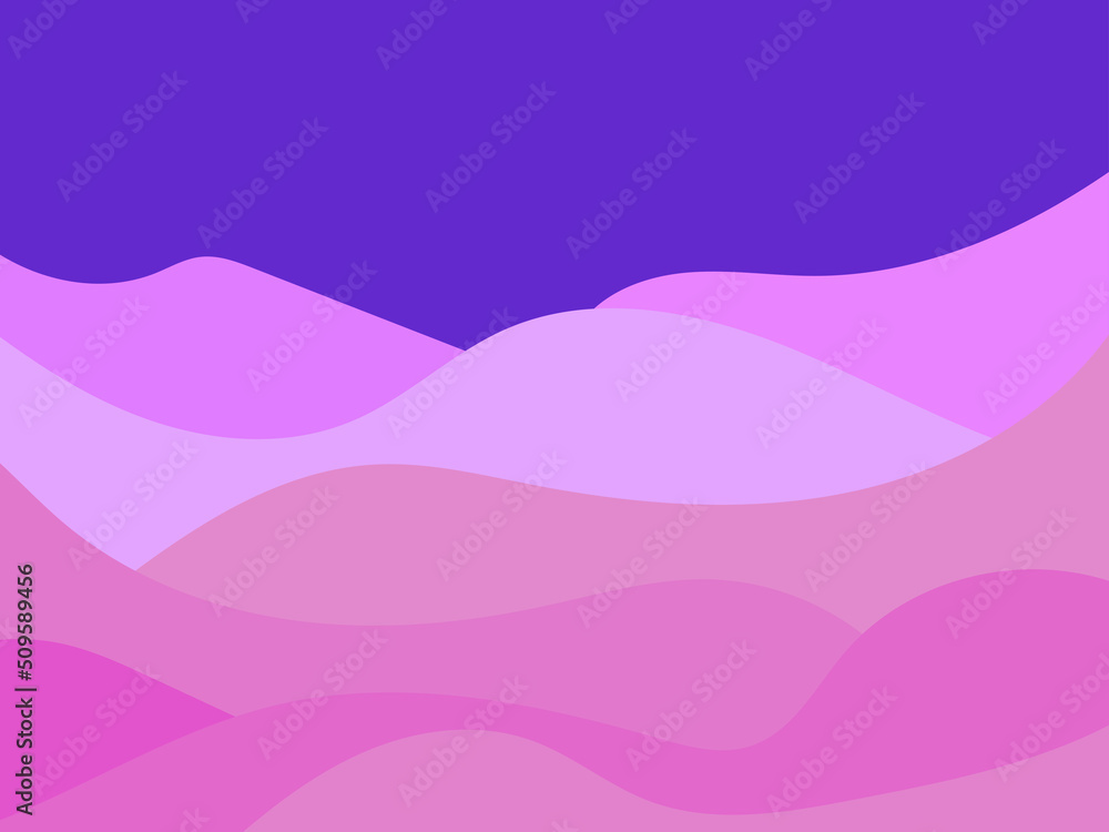 Night desert wavy landscape with dunes in a minimalist style. Flat design. Boho decor for prints, posters and interior design. Mid-century modern decor. Vector illustration Night desert wavy landscape with dunes in a minimalist style. Flat design. Boho decor for prints, posters and interior design. Mid-century modern decor. Vector illustration