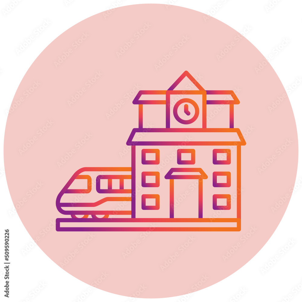 Train Station Icon Train Station Icon
