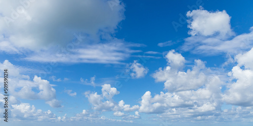 Blue sky with different types of clouds on a daytime