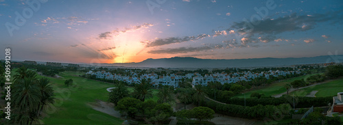 Panoramic golf course in Roquetas, Almeria, Spain. photo
