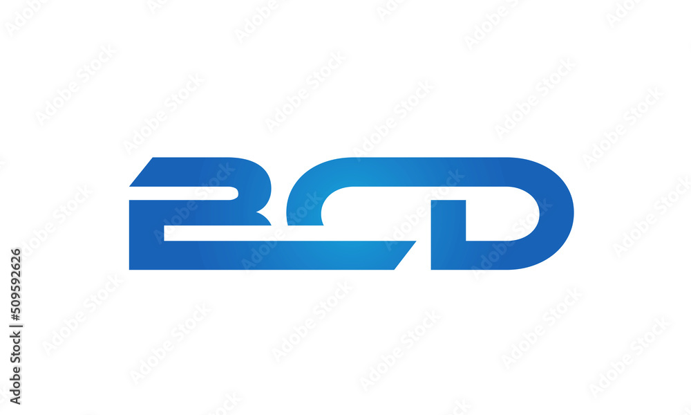 Connected BCD Letters logo Design Linked Chain logo Concept Connected BCD Letters logo Design Linked Chain logo Concept