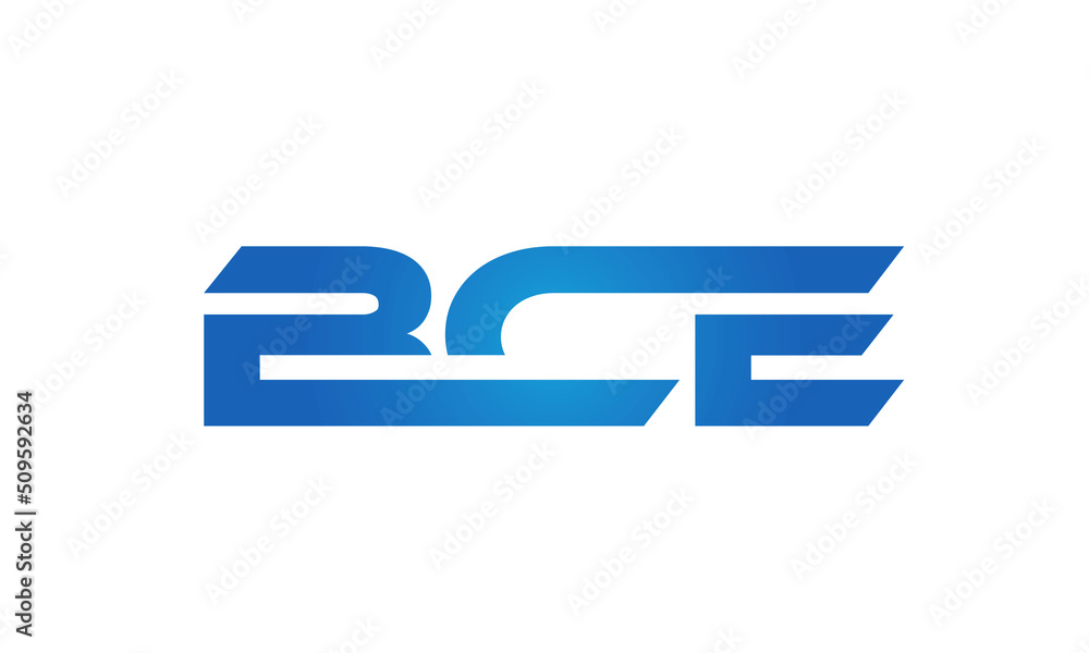 Connected BCE Letters logo Design Linked Chain logo Concept Connected BCE Letters logo Design Linked Chain logo Concept