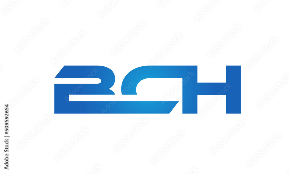 Connected BCH Letters logo Design Linked Chain logo Concept Connected BCH Letters logo Design Linked Chain logo Concept
