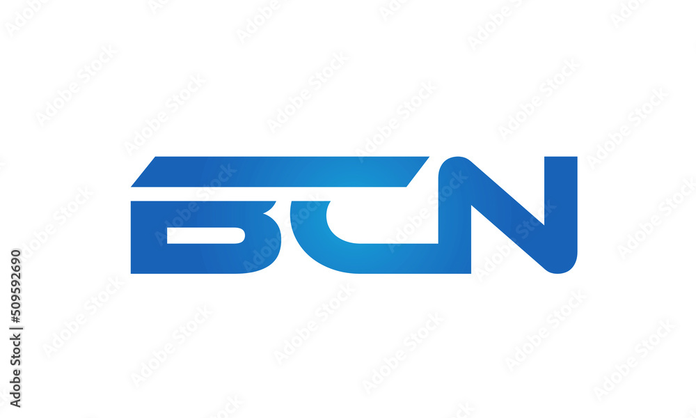 Connected BCN Letters logo Design Linked Chain logo Concept Connected BCN Letters logo Design Linked Chain logo Concept