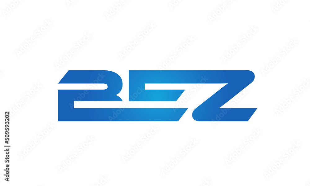 Connected BEZ Letters logo Design Linked Chain logo Concept Connected BEZ Letters logo Design Linked Chain logo Concept