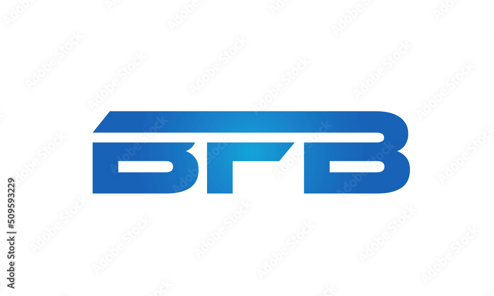 Connected BFB Letters logo Design, Linked Chain logo Concept Connected BFB Letters logo Design, Linked Chain logo Concept