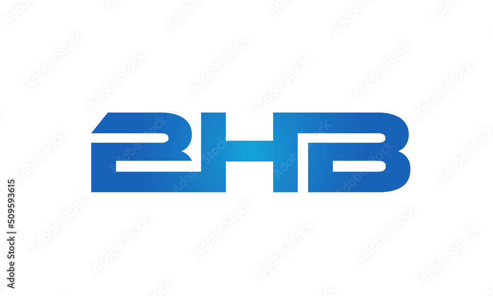 Connected BHB Letters logo Design, Linked Chain logo Concept Connected BHB Letters logo Design, Linked Chain logo Concept