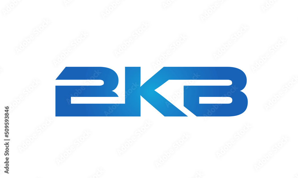 Connected BKB Letters logo Design, Linked Chain logo Concept Connected BKB Letters logo Design, Linked Chain logo Concept