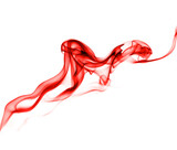 line red smoke effect, Isolated white background 